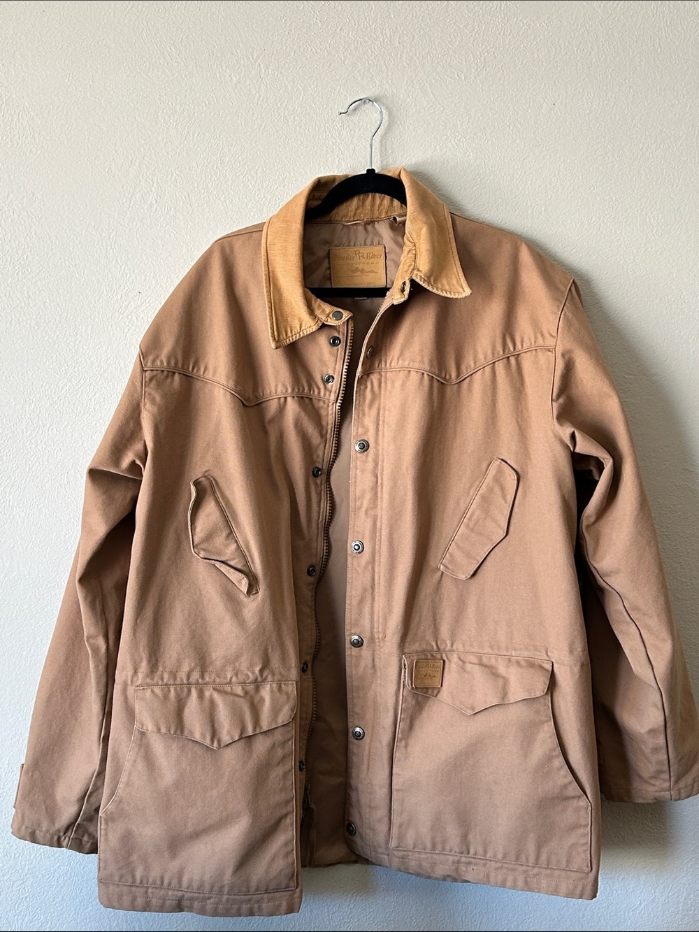 Powder River Outfitters Mens XL Canvas Chore Ranch Zip Snap Jacket